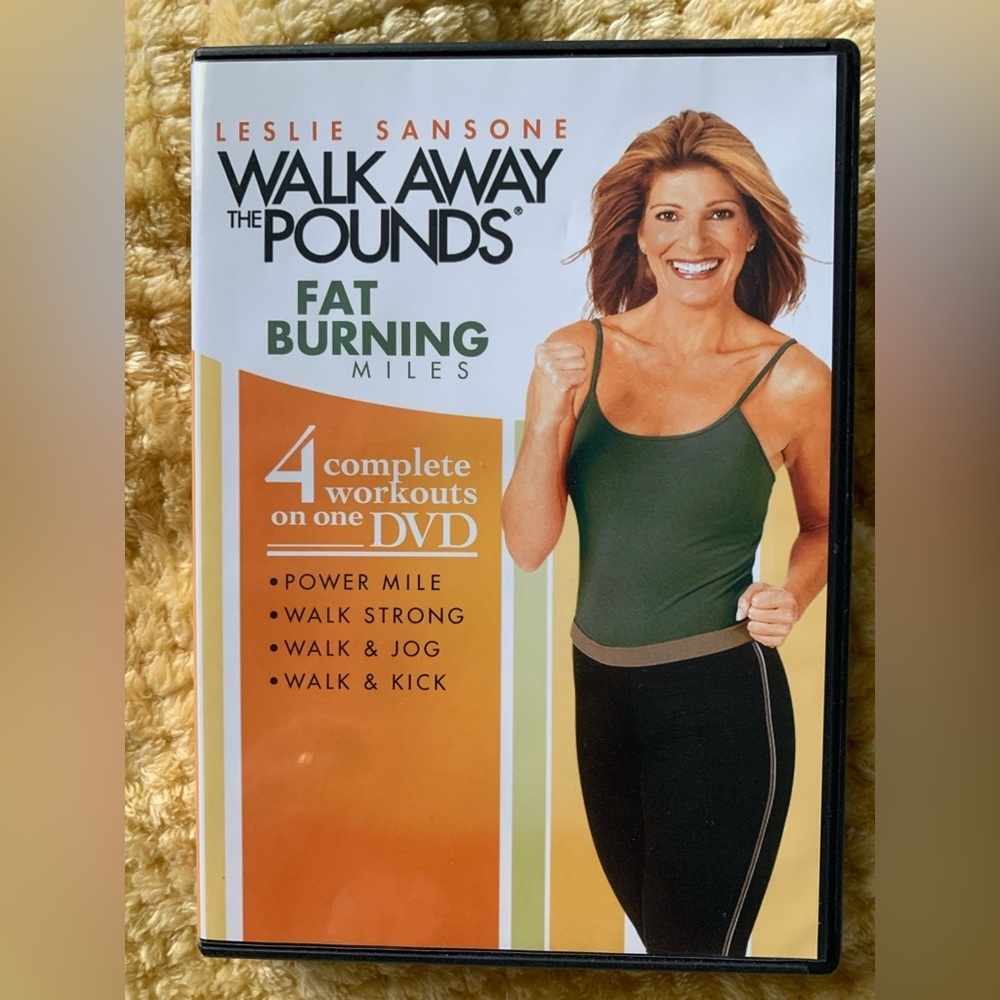 Leslie Sansone WALK AWAY the POUNDS FAT- BURNING MILES,4-COMPLETE WORKOUTS DVD.